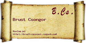 Brust Csongor névjegykártya